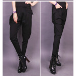 時尚四季好穿【時尚修身系列】哈倫褲時尚女裝休閒長褲，顯瘦小腳女褲韓版潮打底黑褲★大人及大童適穿S-XXL